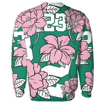 Dunk-Pink-Malachite-Medium-Soft-Low-Sail-Sweatshirt-Match-23-Floral-3D-Flower