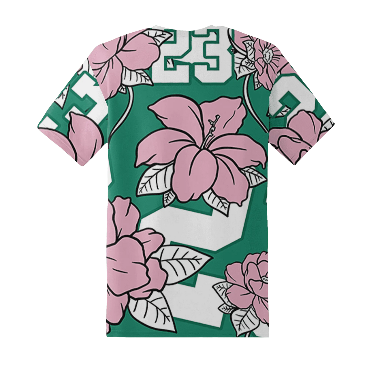 Dunk-Pink-Malachite-Medium-Soft-Low-Sail-T-Shirt-Match-23-Floral-3D-Flower