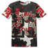Jumman Jack University Red T Shirt Match 23 Floral 3D All-Over Print Flower - NastyJamz