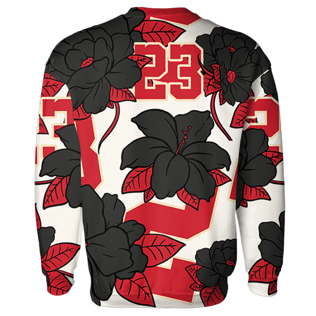 Jumman Jack University Red Sweatshirt Match 23 Floral 3D All-Over Print Flower - NastyJamz