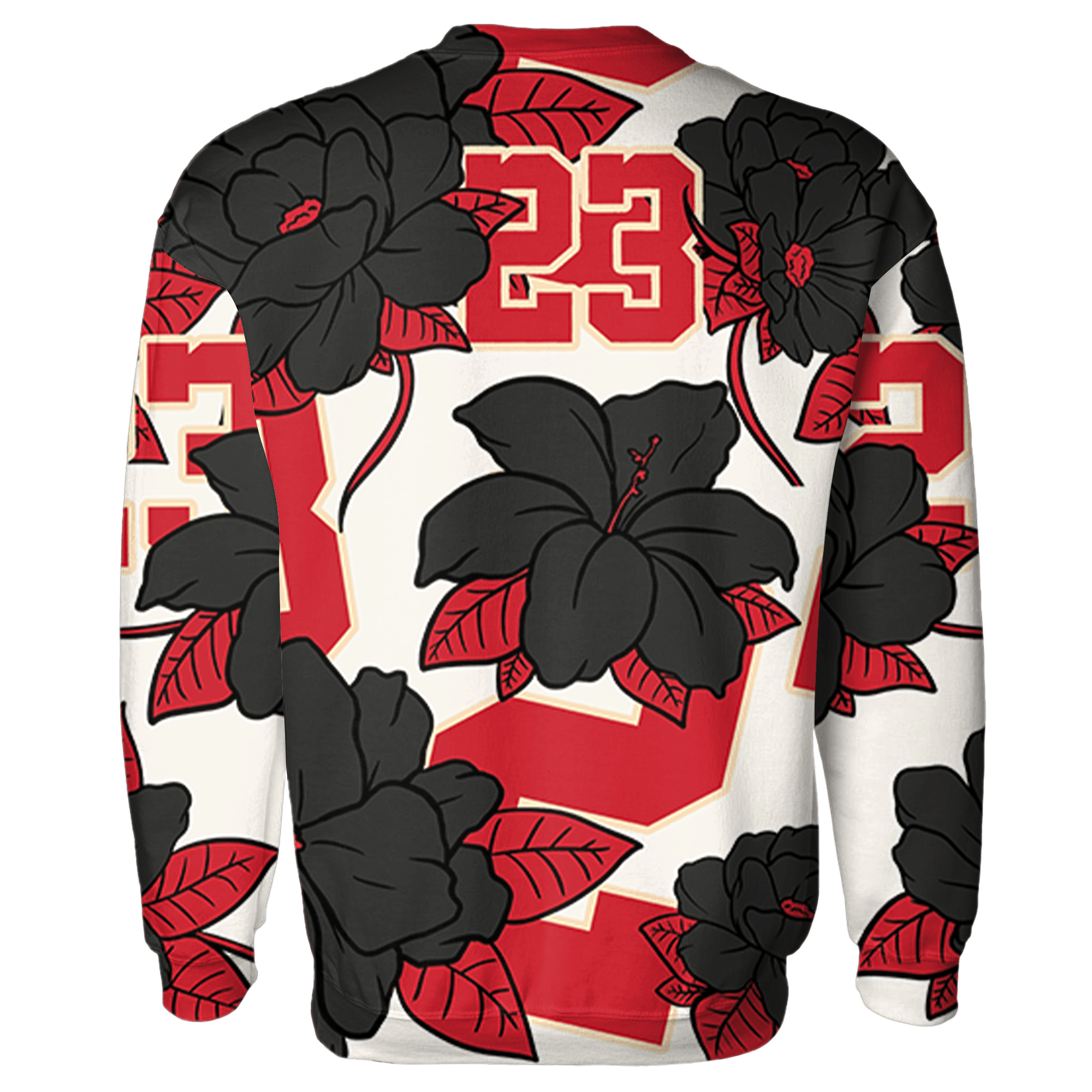 Jumman Jack University Red Sweatshirt Match 23 Floral 3D All-Over Print Flower - NastyJamz
