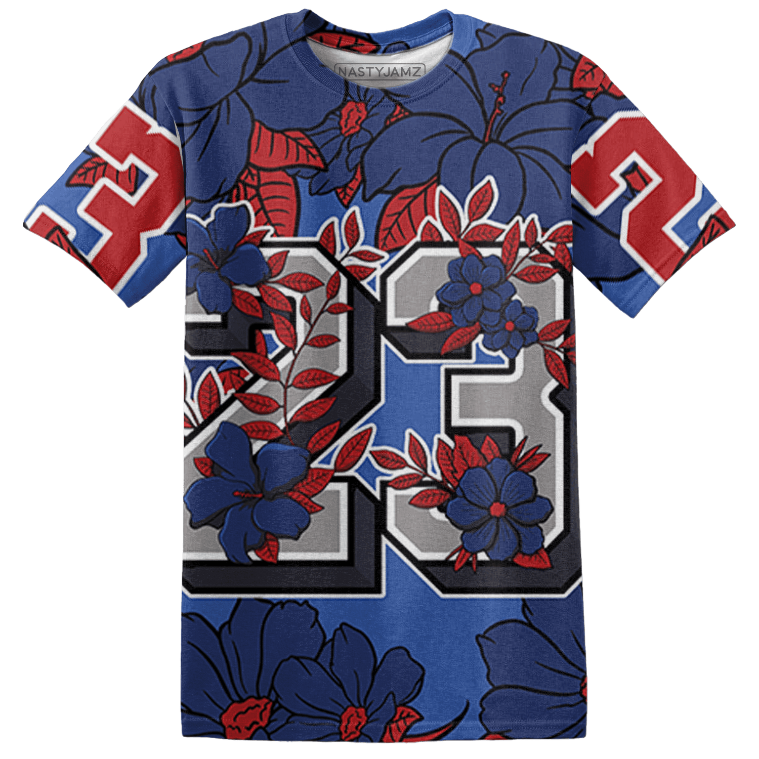 KB 4 Protro Philly T Shirt Match 23 Floral 3D All-Over Print Flower - NastyJamz