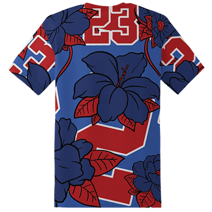 KB 4 Protro Philly T Shirt Match 23 Floral 3D All-Over Print Flower - NastyJamz