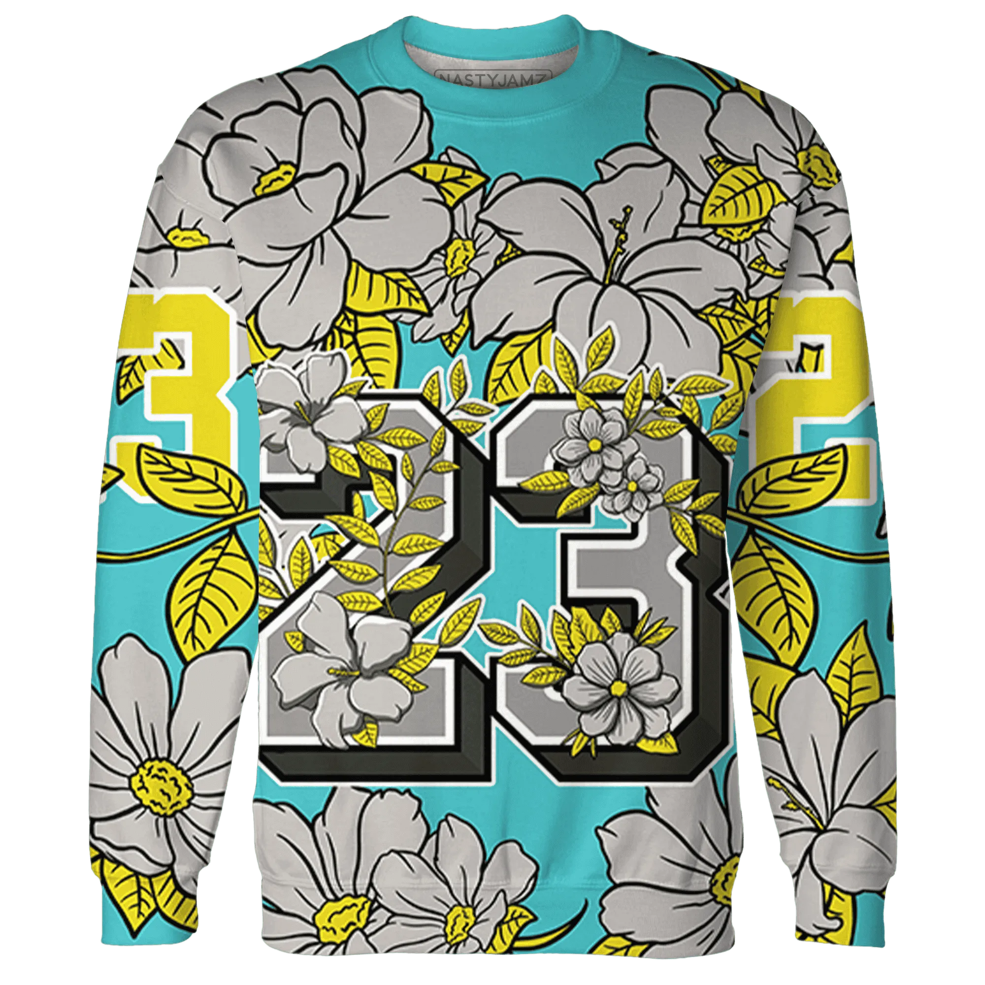 NBL-Cyan-Burst-9060-Sweatshirt-Match-23-Floral-3D-Flower