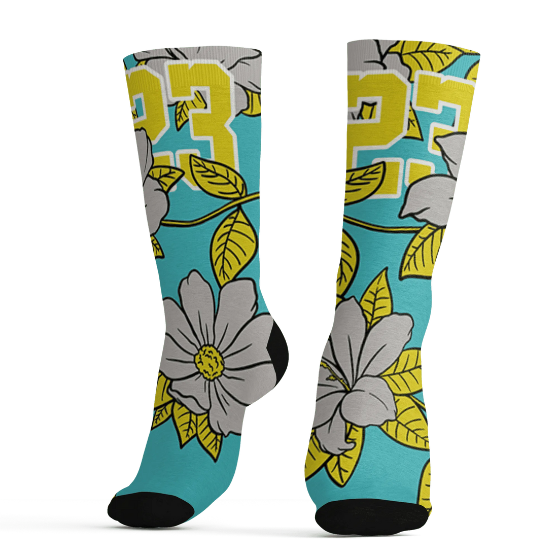 NBL-Cyan-Burst-9060-Socks-Match-23-Floral-3D-Flower