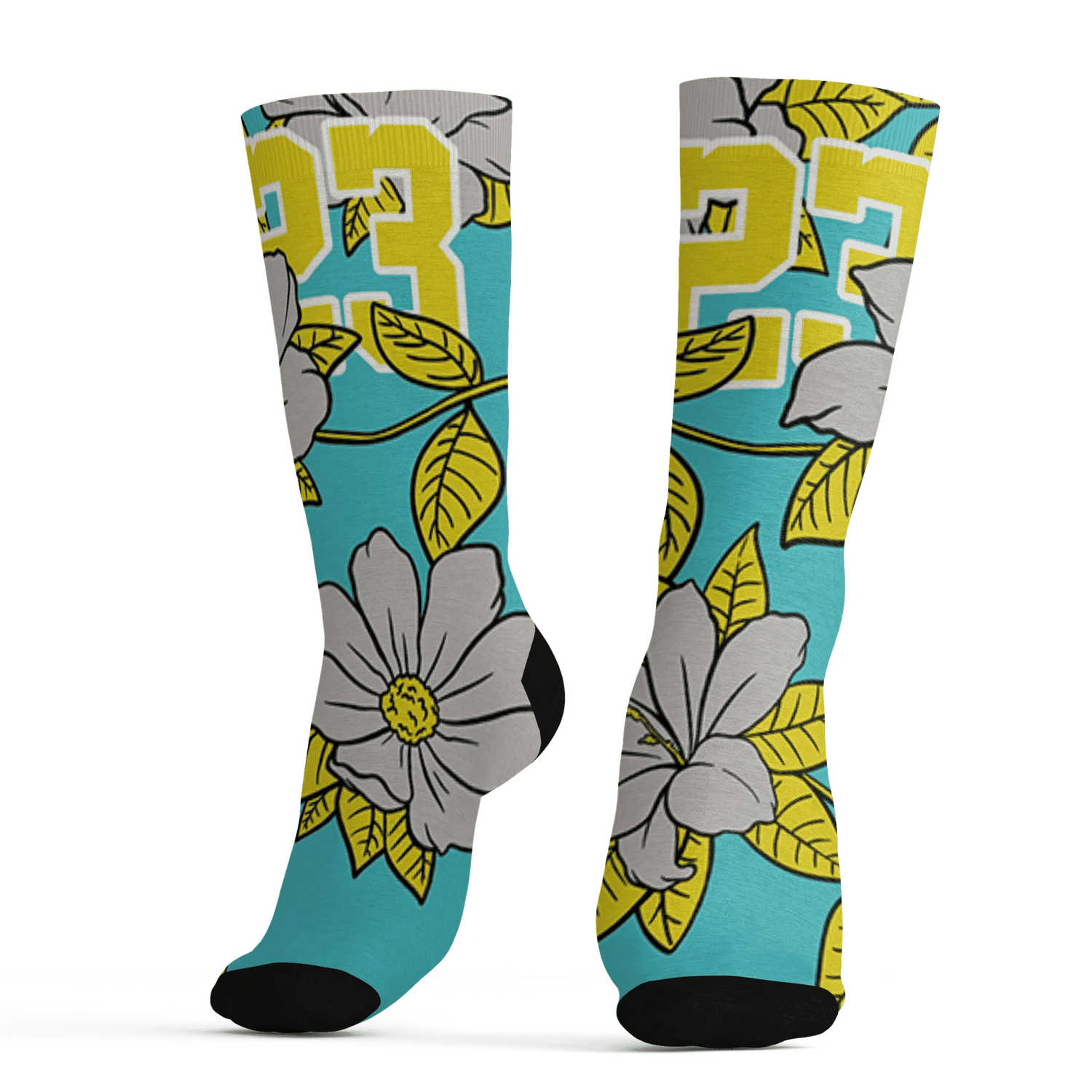 NBL-Cyan-Burst-9060-Socks-Match-23-Floral-3D-Flower