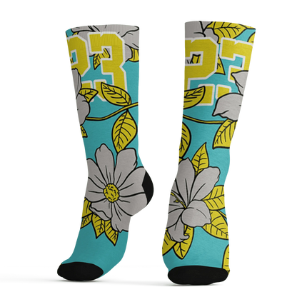 NBL-Cyan-Burst-9060-Socks-Match-23-Floral-3D-Flower