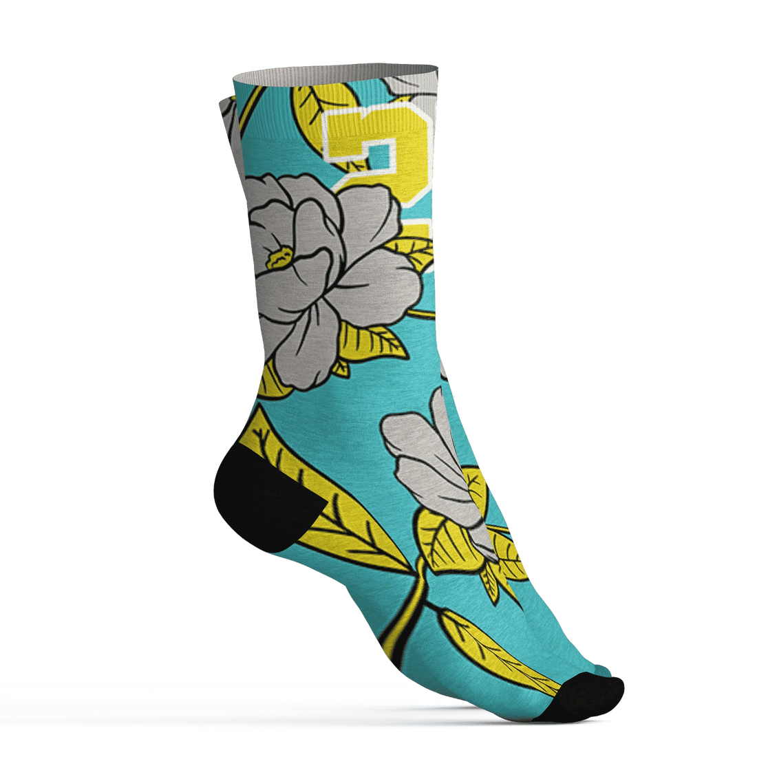 NBL-Cyan-Burst-9060-Socks-Match-23-Floral-3D-Flower