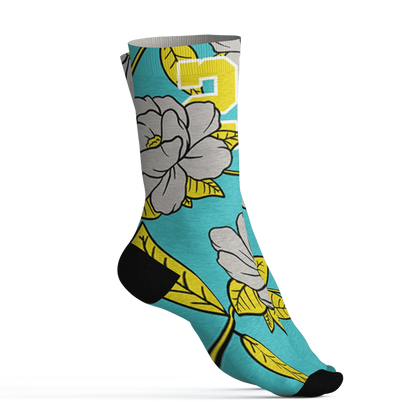 NBL-Cyan-Burst-9060-Socks-Match-23-Floral-3D-Flower