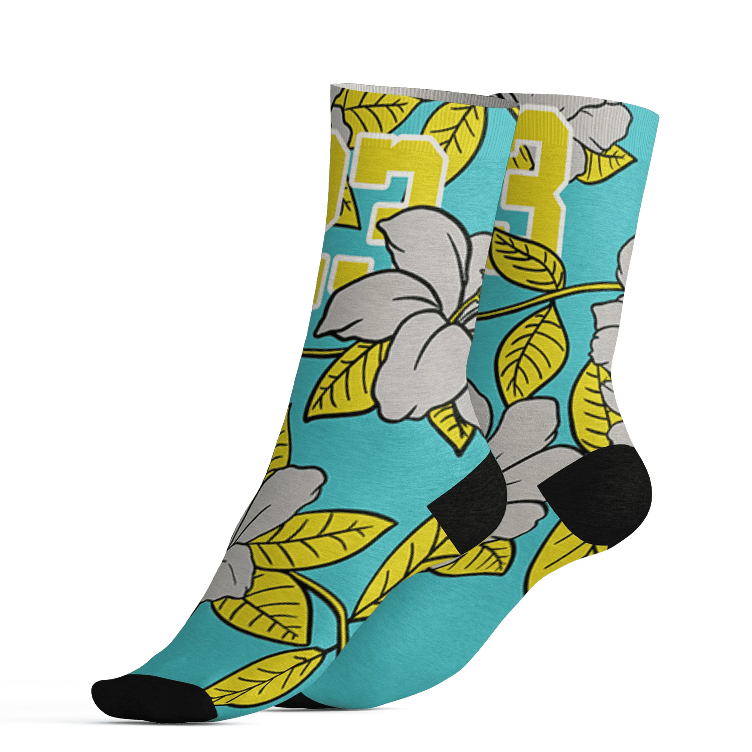 NBL-Cyan-Burst-9060-Socks-Match-23-Floral-3D-Flower