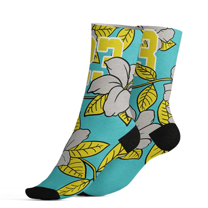 NBL-Cyan-Burst-9060-Socks-Match-23-Floral-3D-Flower