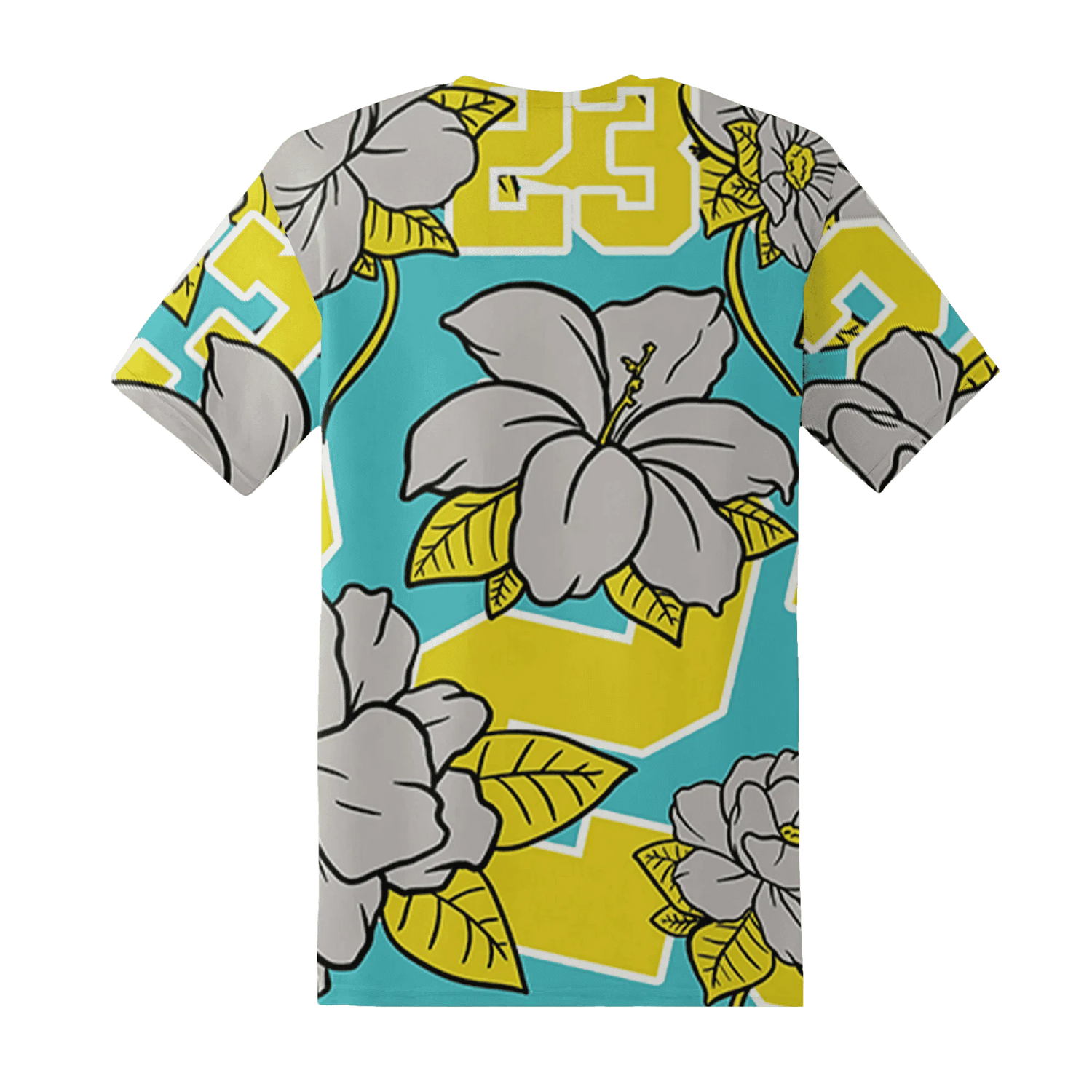 NBL-Cyan-Burst-9060-T-Shirt-Match-23-Floral-3D-Flower