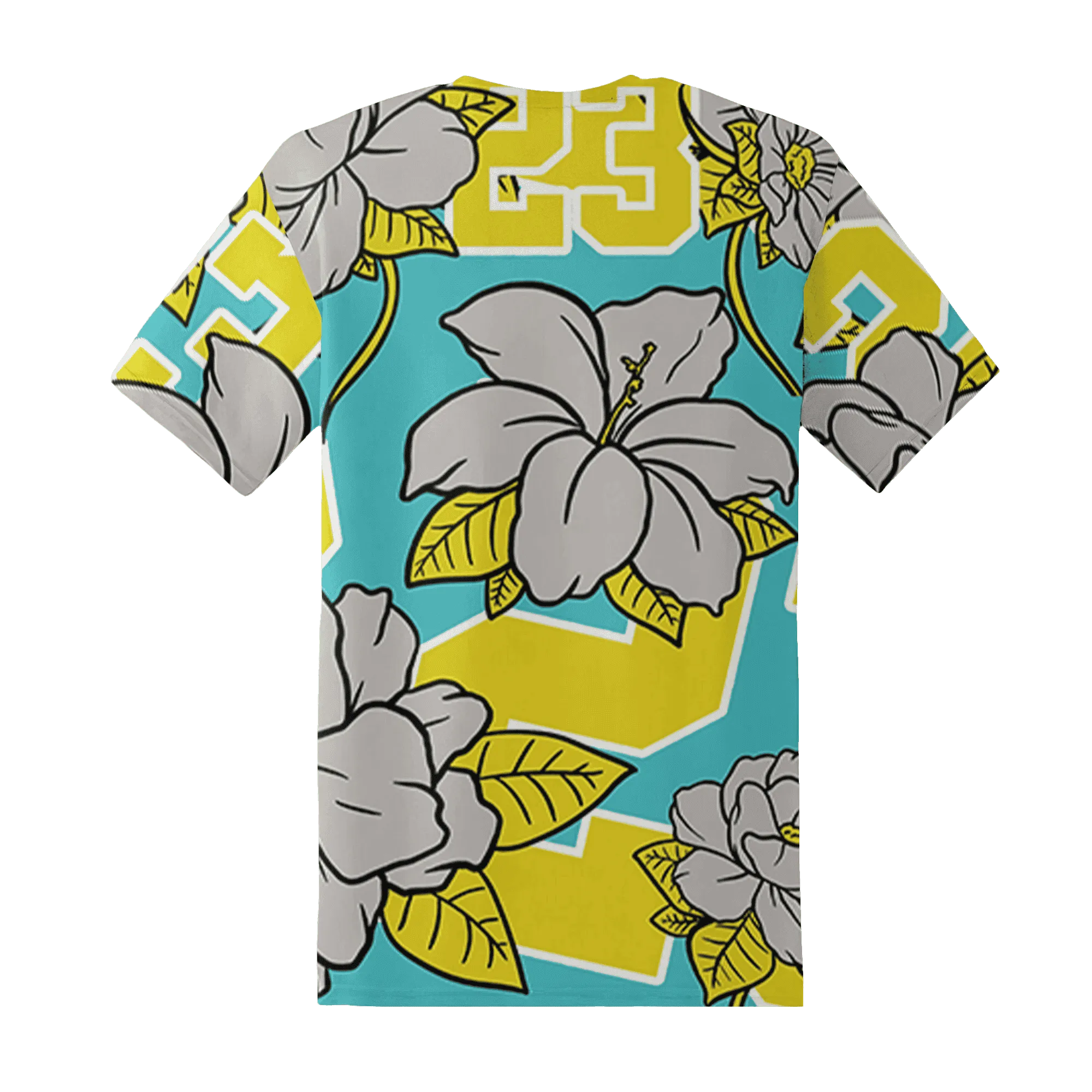 NBL-Cyan-Burst-9060-T-Shirt-Match-23-Floral-3D-Flower