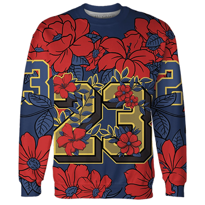 VaporMax-Air-Plus-Midnight-Navy-Gold-Black-Sweatshirt-Match-23-Floral-3D-Flower