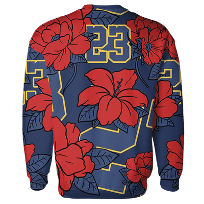 VaporMax-Air-Plus-Midnight-Navy-Gold-Black-Sweatshirt-Match-23-Floral-3D-Flower