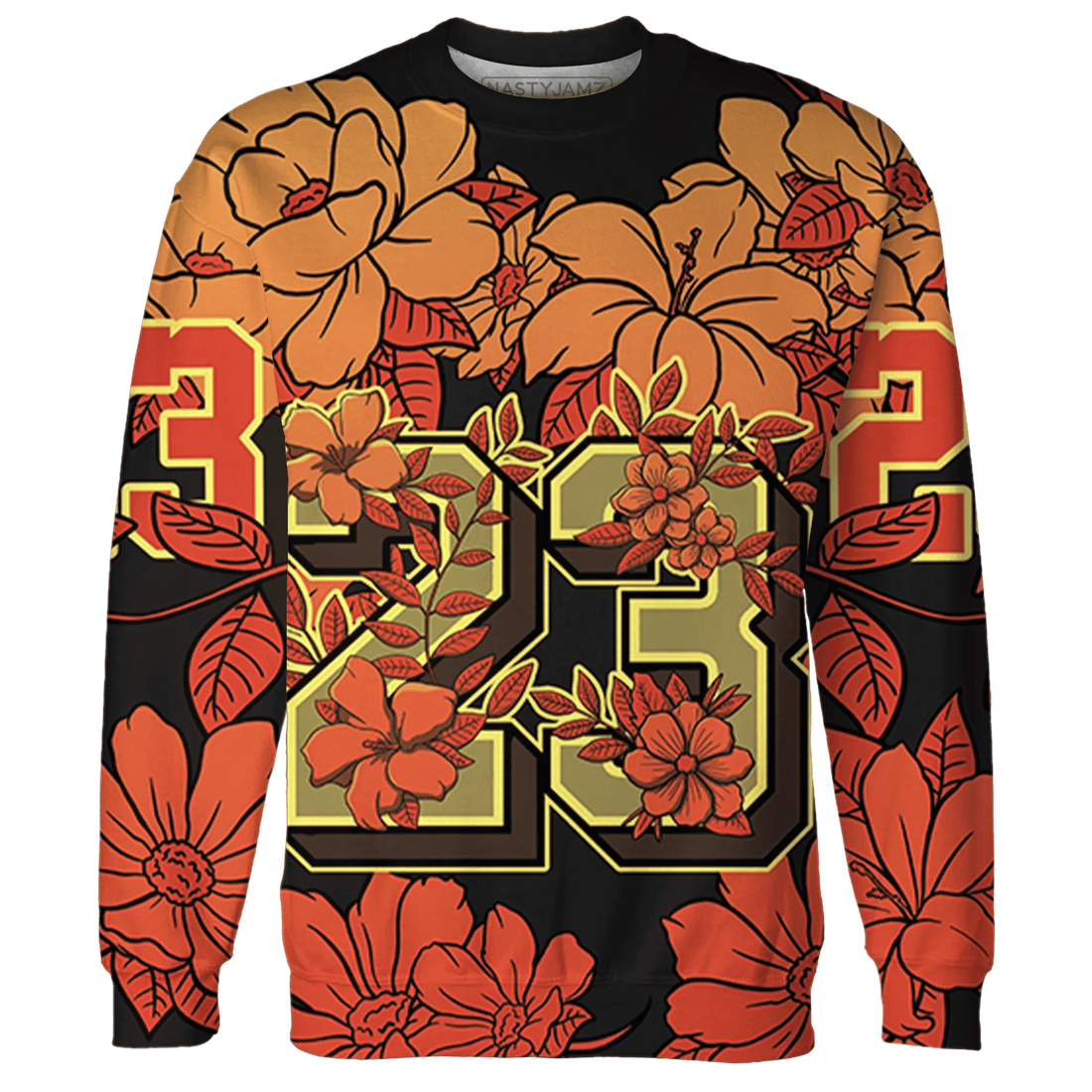 VaporMax-Crimson-Total-Orange-Plus-Sweatshirt-Match-23-Floral-3D-Flower