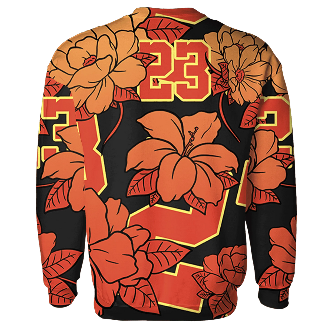 VaporMax-Crimson-Total-Orange-Plus-Sweatshirt-Match-23-Floral-3D-Flower