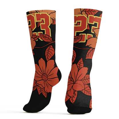 VaporMax-Crimson-Total-Orange-Plus-Socks-Match-23-Floral-3D-Flower