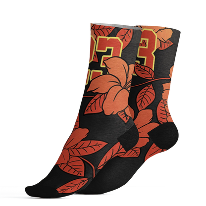 VaporMax-Crimson-Total-Orange-Plus-Socks-Match-23-Floral-3D-Flower