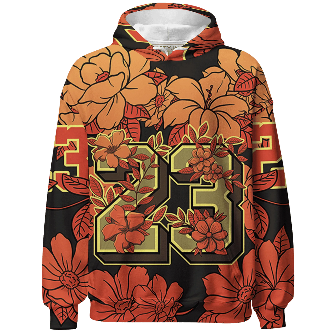 VaporMax-Crimson-Total-Orange-Plus-Hoodie-Match-23-Floral-3D-Flower