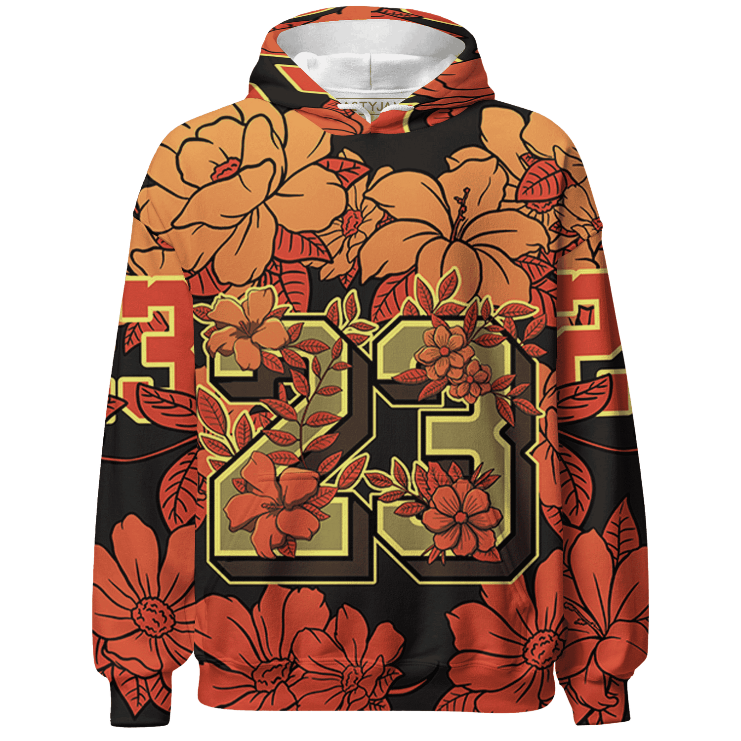 VaporMax-Crimson-Total-Orange-Plus-Hoodie-Match-23-Floral-3D-Flower