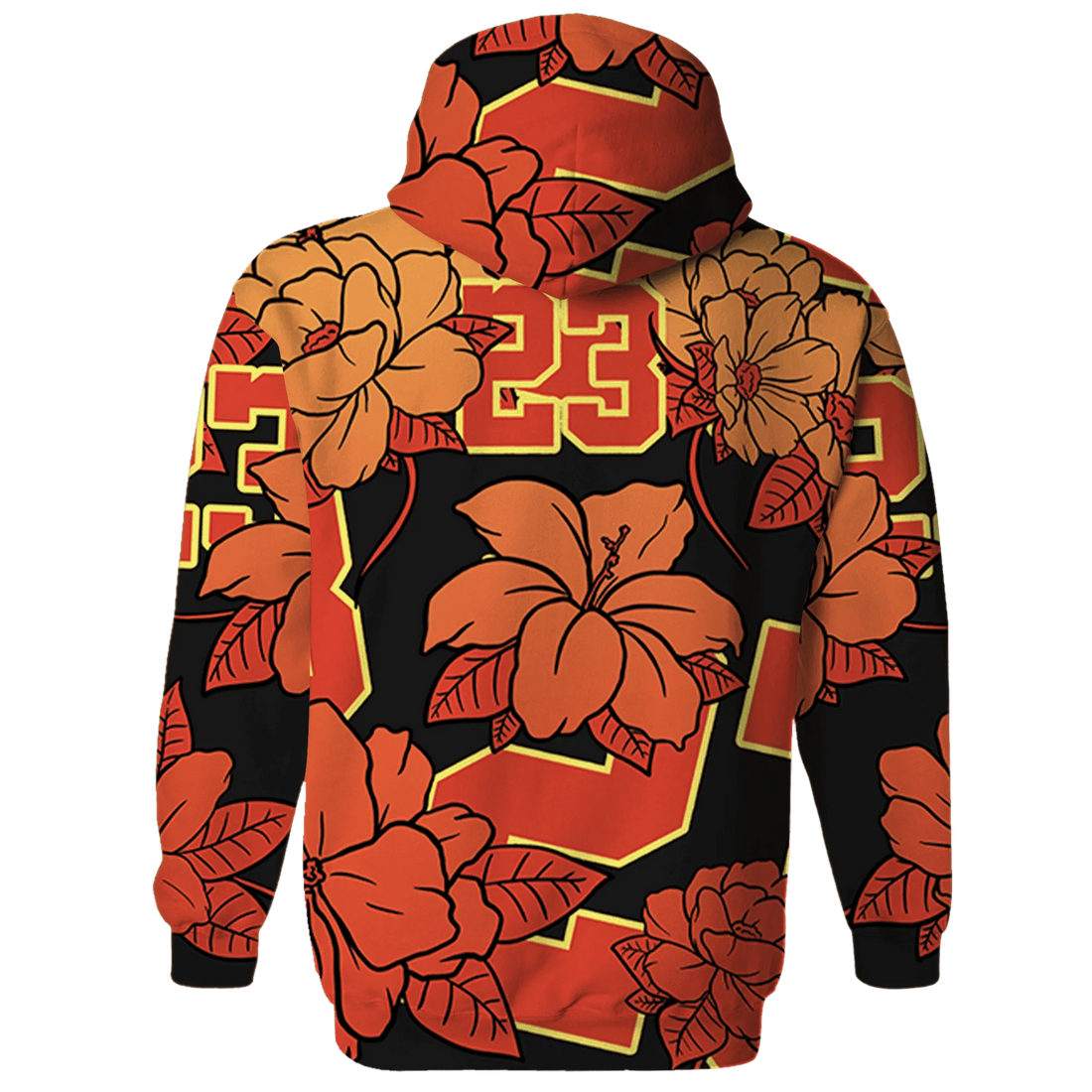 VaporMax-Crimson-Total-Orange-Plus-Hoodie-Match-23-Floral-3D-Flower