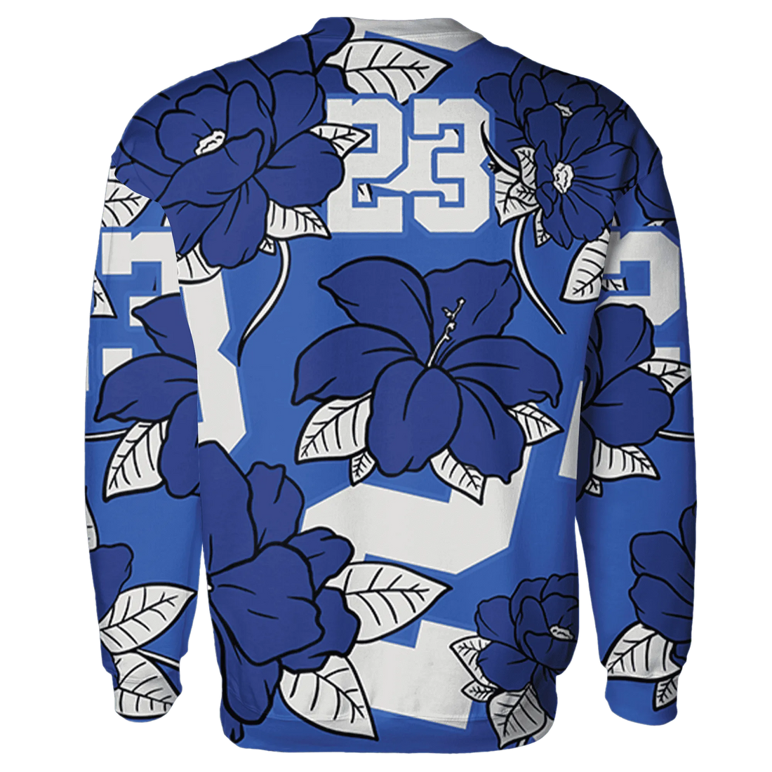 VaporMax-Game-Royal-Blue-Sweatshirt-Match-23-Floral-3D-Flower