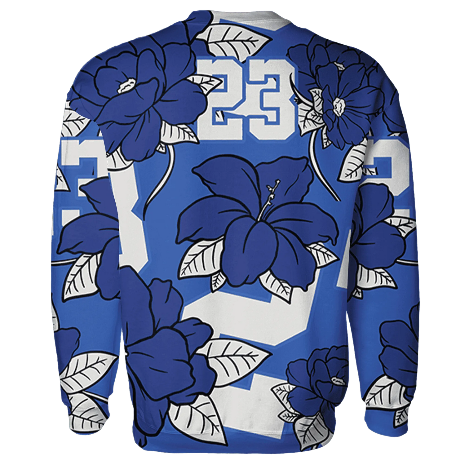 VaporMax-Game-Royal-Blue-Sweatshirt-Match-23-Floral-3D-Flower