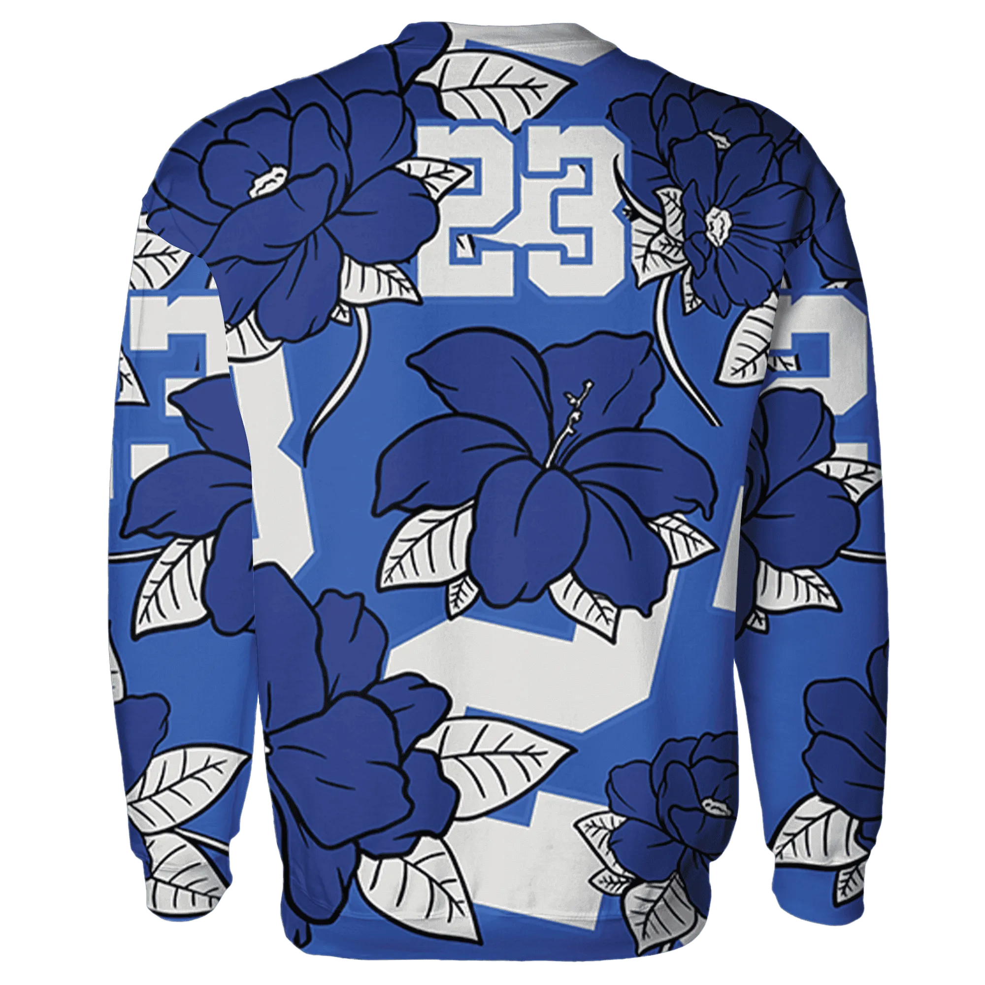 VaporMax-Game-Royal-Blue-Sweatshirt-Match-23-Floral-3D-Flower