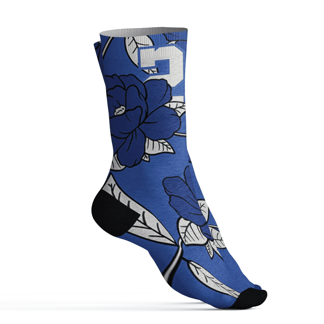 VaporMax-Game-Royal-Blue-Socks-Match-23-Floral-3D-Flower