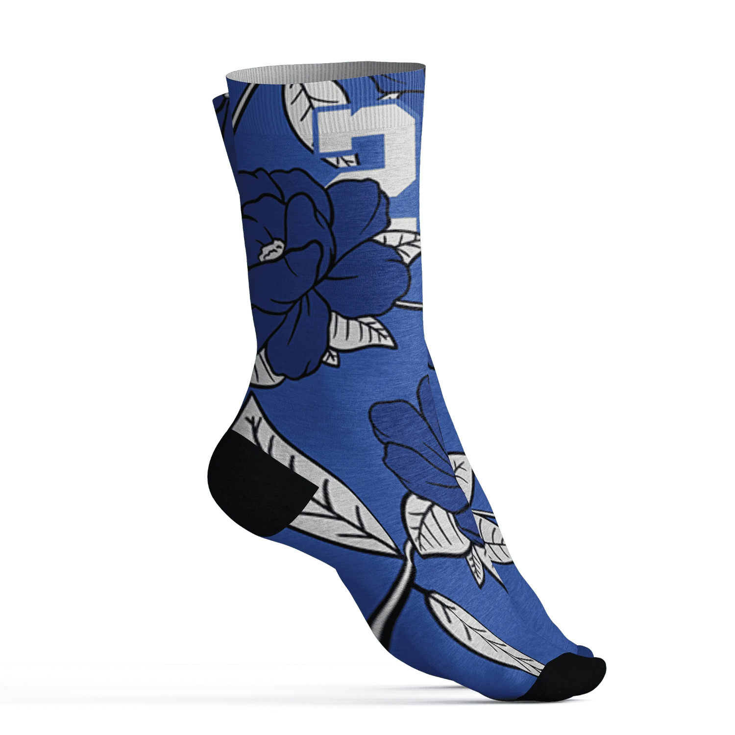 VaporMax-Game-Royal-Blue-Socks-Match-23-Floral-3D-Flower