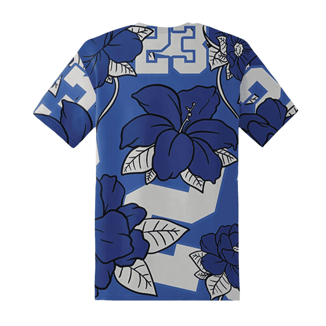 VaporMax-Game-Royal-Blue-T-Shirt-Match-23-Floral-3D-Flower