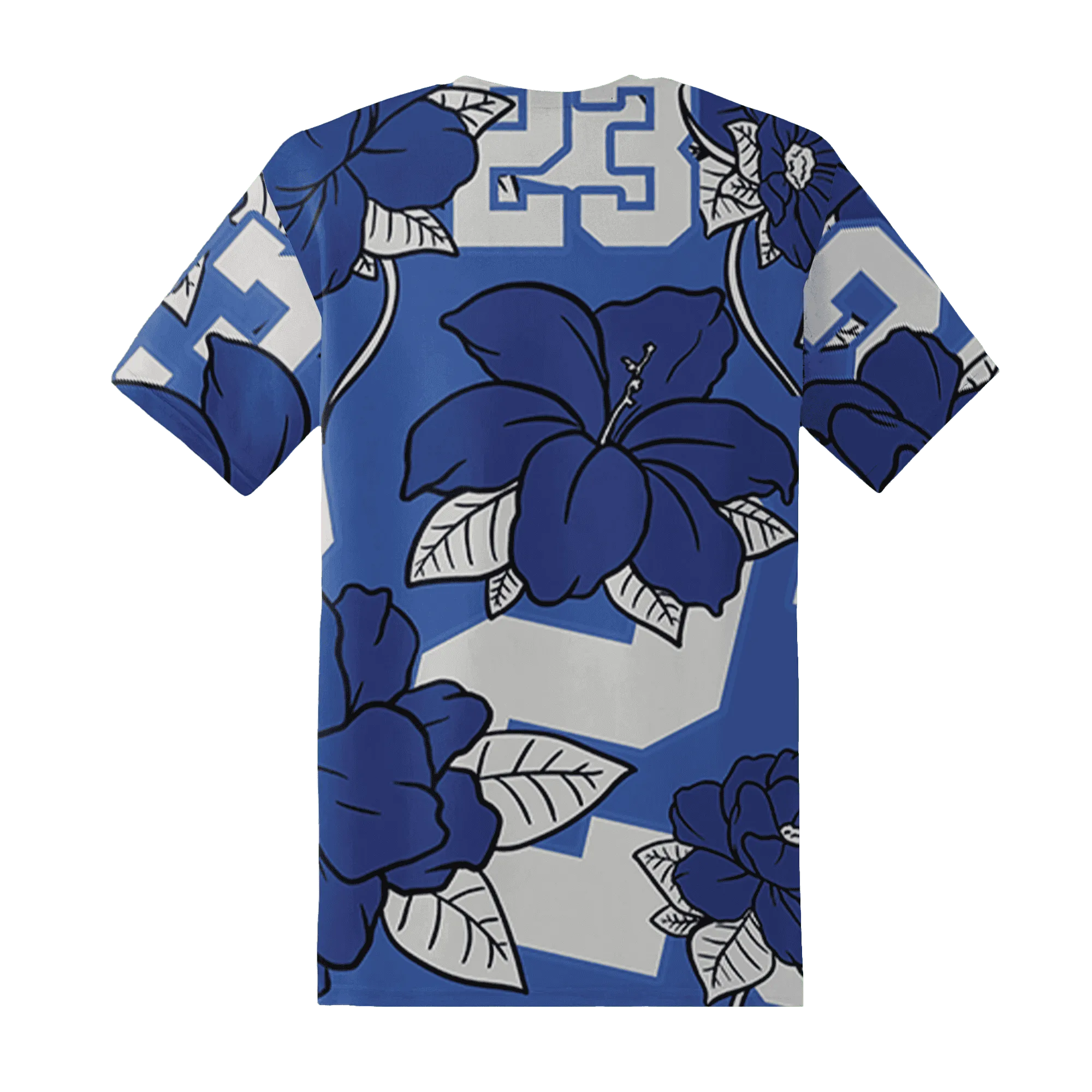 VaporMax-Game-Royal-Blue-T-Shirt-Match-23-Floral-3D-Flower