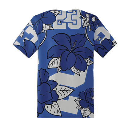 VaporMax-Game-Royal-Blue-T-Shirt-Match-23-Floral-3D-Flower