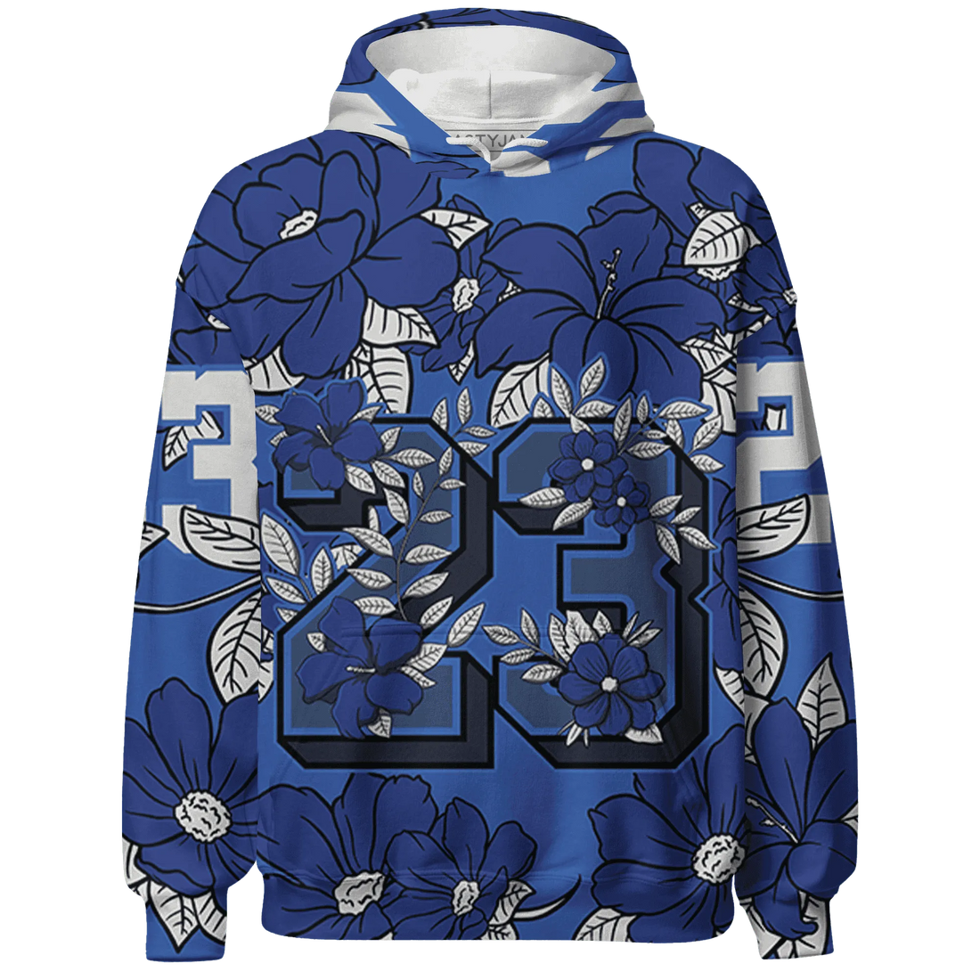 VaporMax-Game-Royal-Blue-Hoodie-Match-23-Floral-3D-Flower