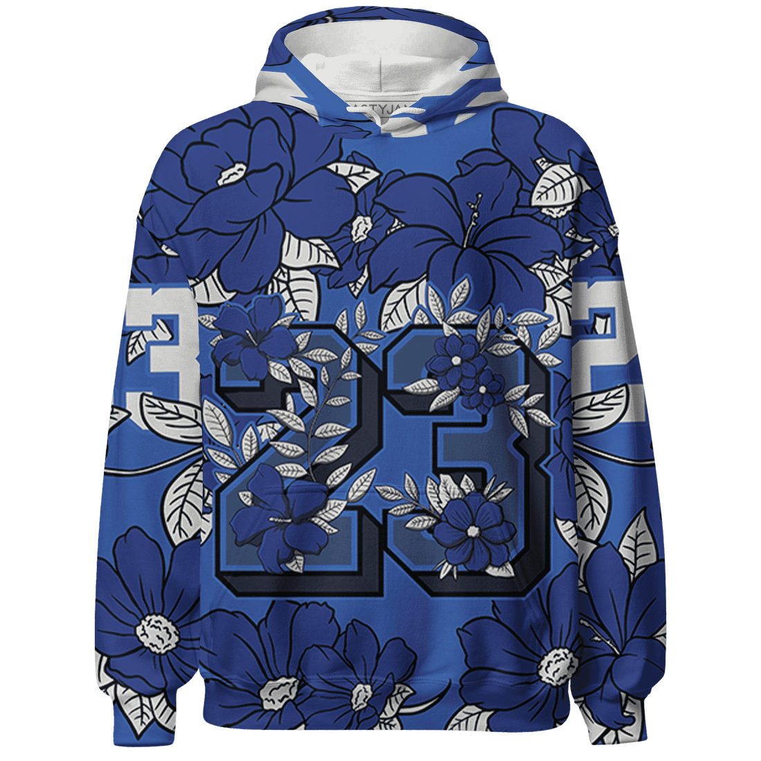 VaporMax-Game-Royal-Blue-Hoodie-Match-23-Floral-3D-Flower