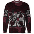 VaporMax-Night-Maron-Burgundy-Sweatshirt-Match-23-Floral-3D-Flower