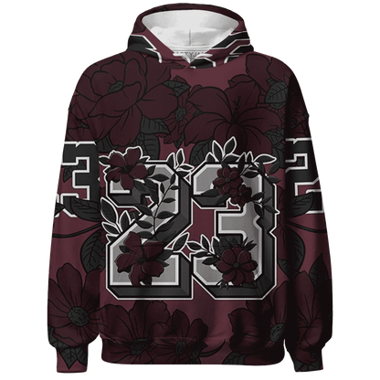 VaporMax-Night-Maron-Burgundy-Hoodie-Match-23-Floral-3D-Flower