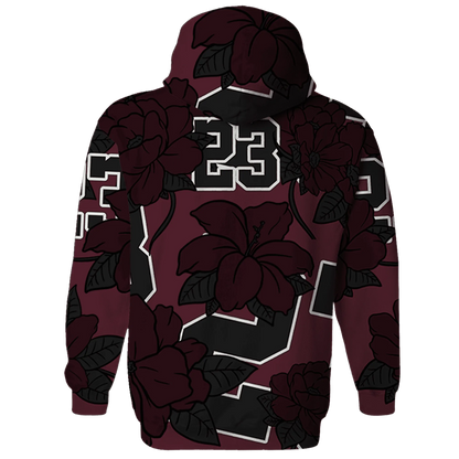 VaporMax-Night-Maron-Burgundy-Hoodie-Match-23-Floral-3D-Flower