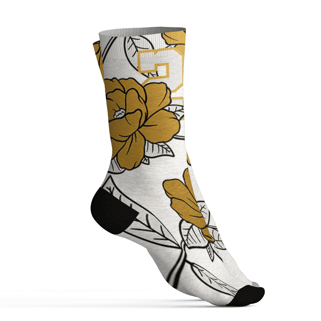 Sail 4s Socks Match 23 Floral 3D All-Over Print Flowers - NastyJamz