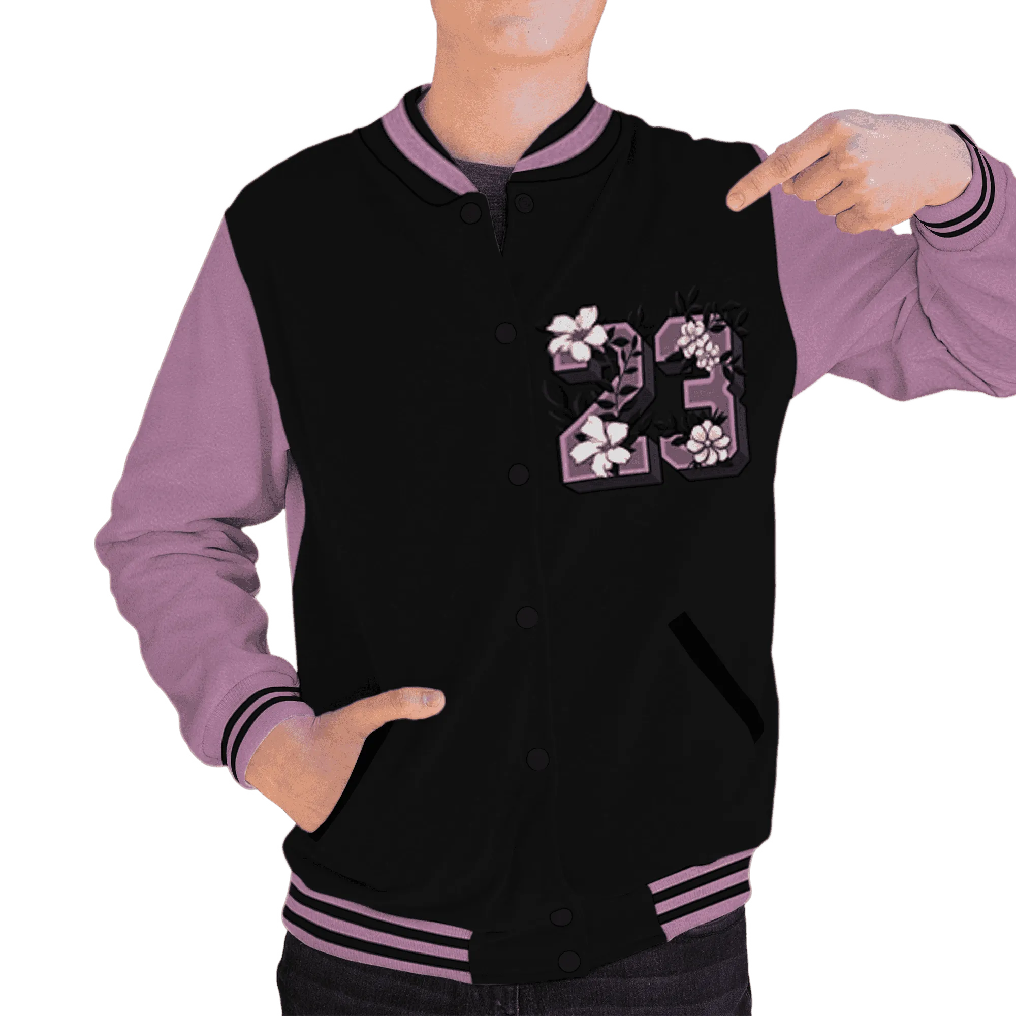 Orchid-Neutral-Grey-Black-White-4s-NastyJamz-Varsity-Match-Floral