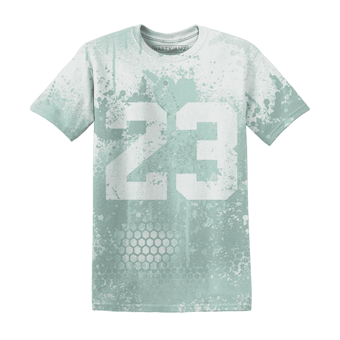 AF-1-Low-Jade-Ice-White-T-Shirt-Match-23-Painted-Graffiti