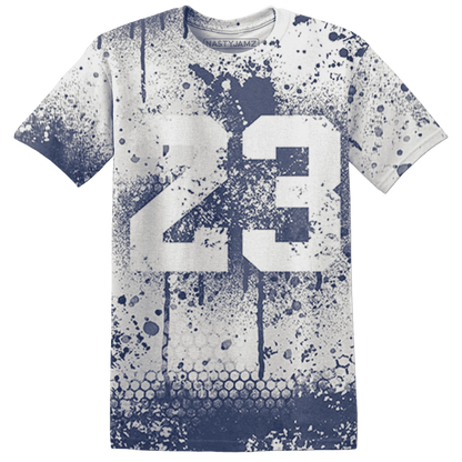 Low-Diffused-Blue-11s-T-Shirt-Match-23-Painted-Graffiti