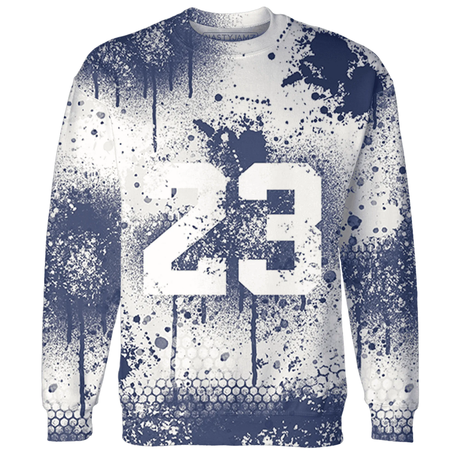 Low-Diffused-Blue-11s-Sweatshirt-Match-23-Painted-Graffiti