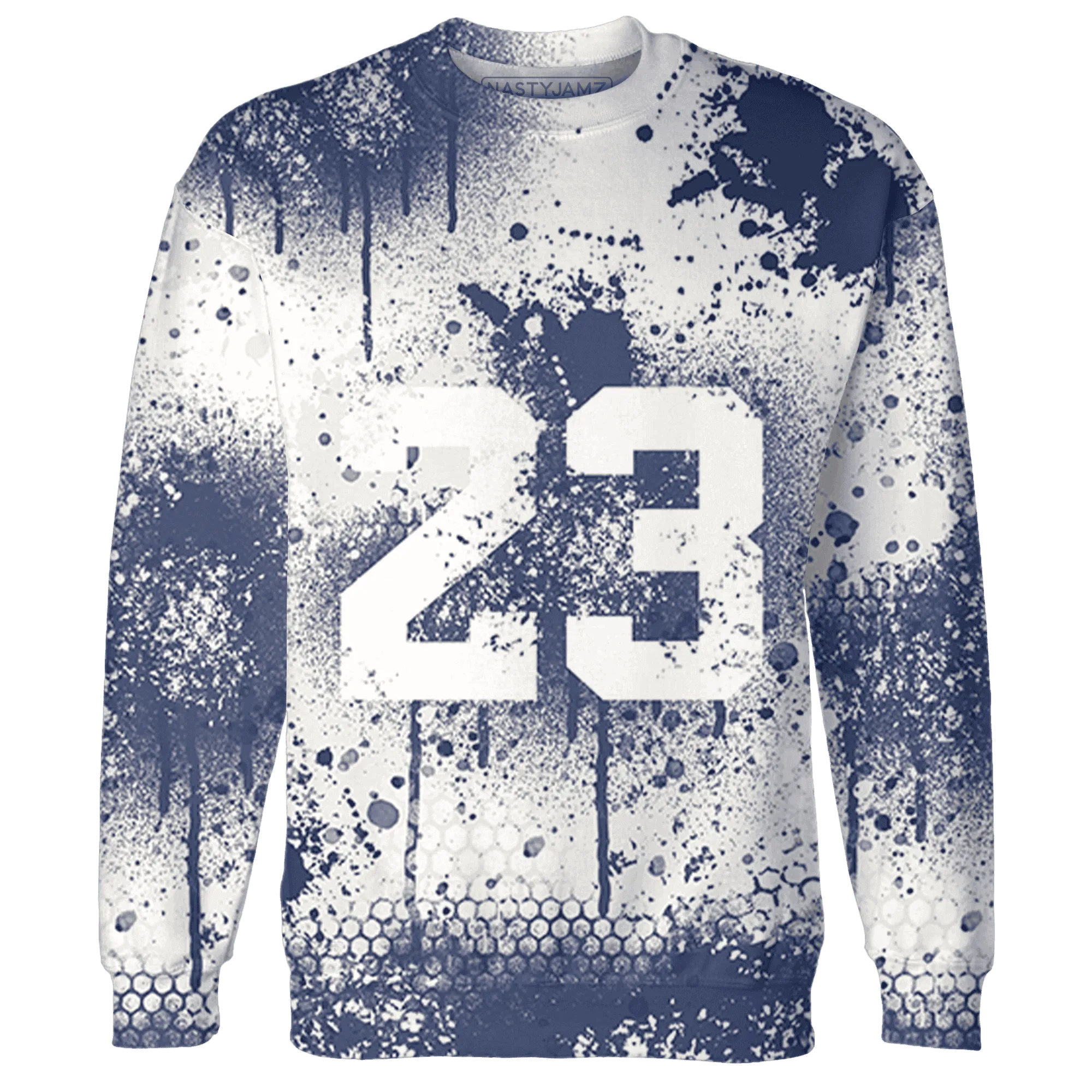 Low-Diffused-Blue-11s-Sweatshirt-Match-23-Painted-Graffiti