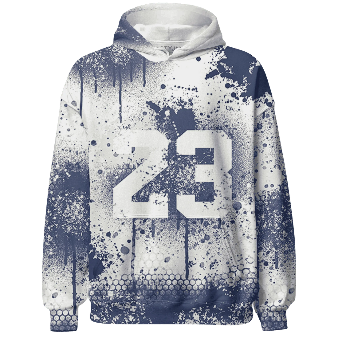 Low-Diffused-Blue-11s-Hoodie-Match-23-Painted-Graffiti