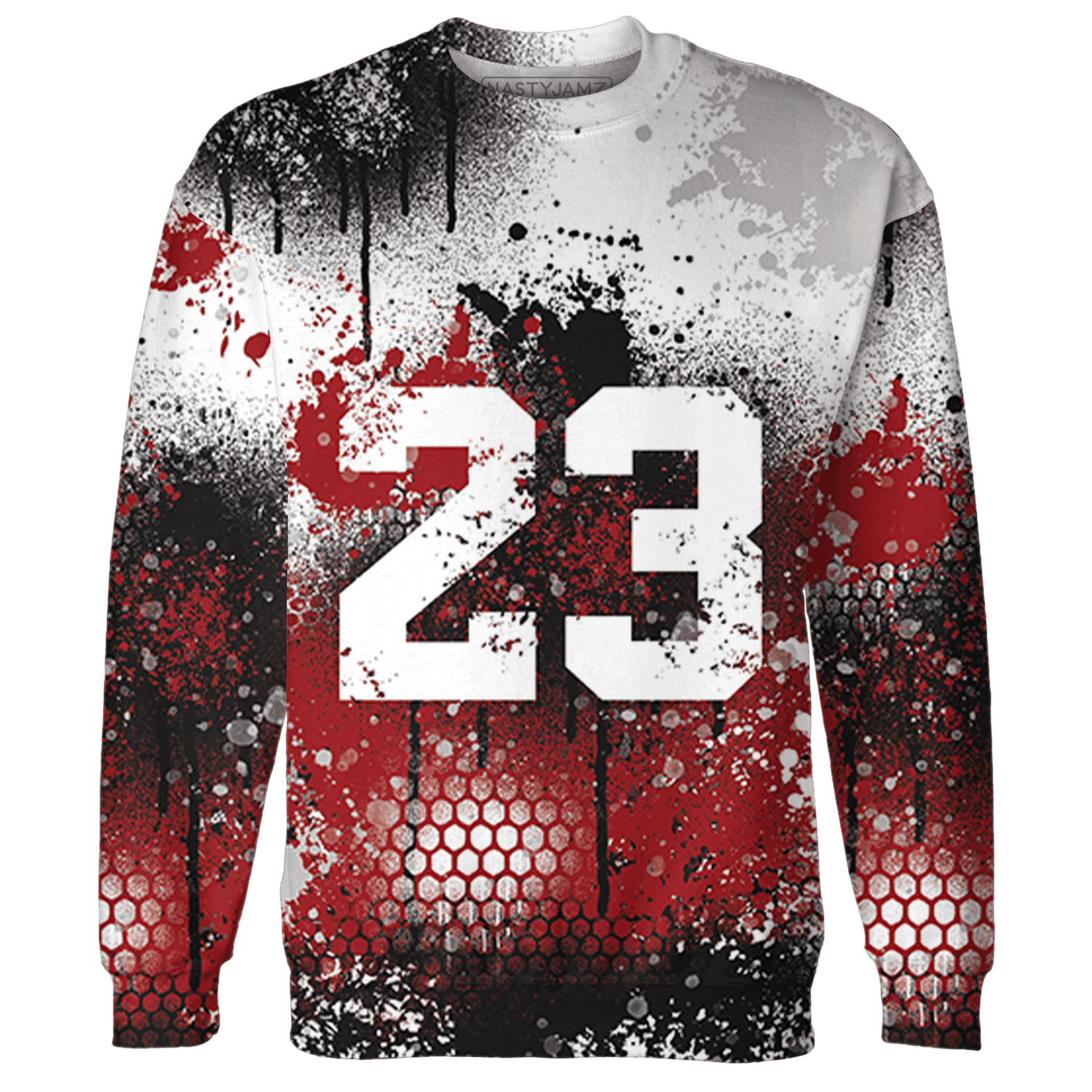 Retro Red Taxi 12s Hoodie Match 23 Painted Graffiti - NastyJamz
