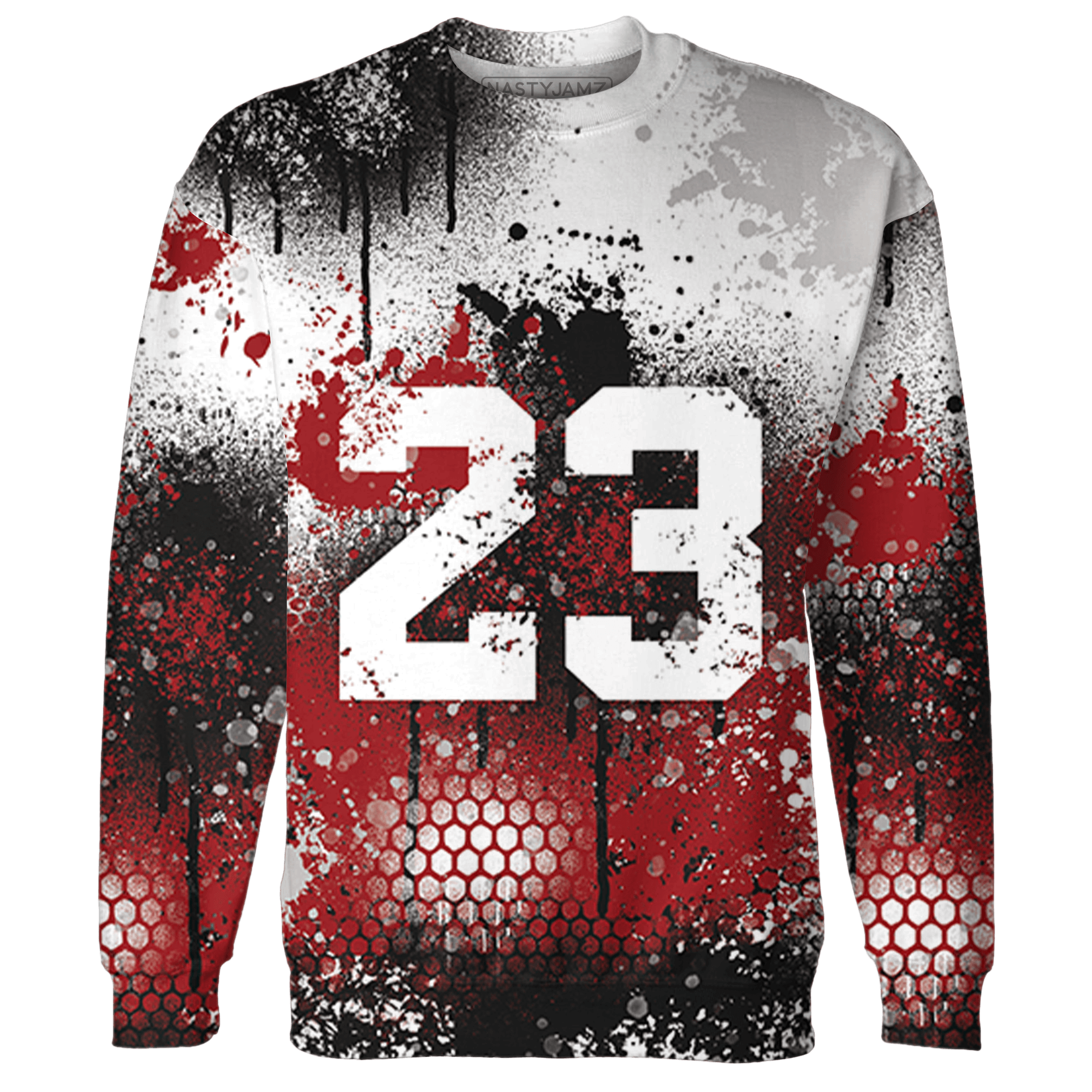 Retro Red Taxi 12s Hoodie Match 23 Painted Graffiti - NastyJamz
