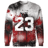 Retro Red Taxi 12s Hoodie Match 23 Painted Graffiti - NastyJamz
