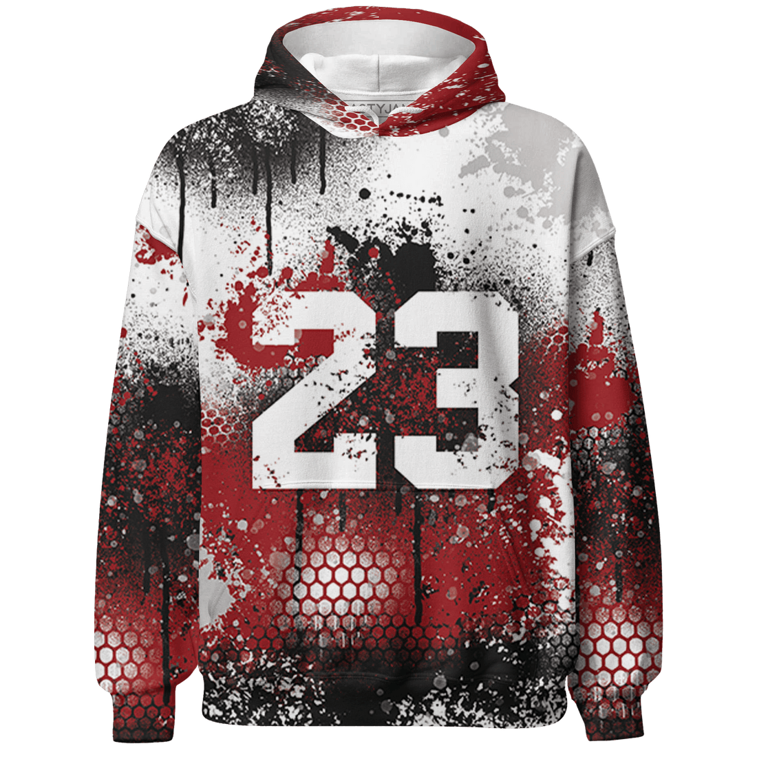 Retro Red Taxi 12s Sweatshirt Match 23 Painted Graffiti - NastyJamz